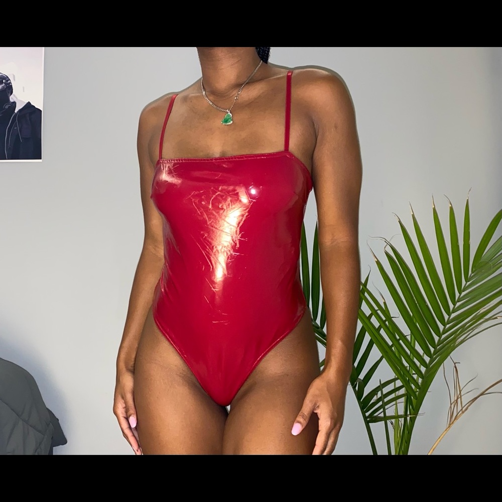 Red HOT Leather Bodysuit🔥